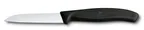 image of Victorinox 6.7403 Paring Knife – Sheep’s Foot, 3¼" Blade, Carbon Steel, Black Handle, NSF
