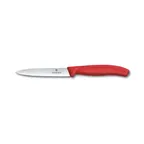 image of Victorinox 6.7701.C1 Paring Knife – 4" Stamped Spear Point Blade Red Plastic Handle, Stainless Steel