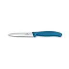 image of Victorinox 6.7732.C1 Paring Knife, 4" Serrated Spear‑Point Blade, Blue Poly Handle, Stainless Steel