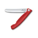 image of Victorinox 6.7801.FC1 Foldable Paring Knife, 4.5" Rounded Blade, Stainless Steel, Red Plastic Handle