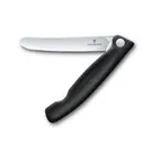 image of Victorinox 6.7803.F Foldable Paring Knife, 4.5" Rounded Blade, Black Plastic Handle, Stainless Steel