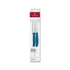 image of Victorinox 6.7832.2C1 Utility Knife – 4½" Serrated Blade, 3"-4" Length, Blue Handle, Stainless Steel
