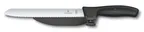 image of Victorinox 6.8663.21 Bread & Sandwich Knife, 8-1/4" Stamped Blade, Black Handle, Steel, Serrated Edge