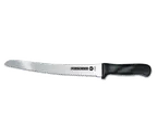 image of Victorinox 7.6058.17 Bread/Sandwich Knife, 10" Serrated Blade, Black Plastic Handle, NSF