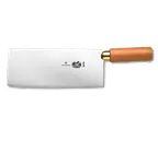 image of Victorinox 7.6059.8 Chinese Cleaver Knife, 8" x 3" Curved Blade, Walnut Wood Handle, Wood Color