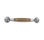 image of Victorinox 7.616 2‑Ball Melon Baller, Stainless Steel, Rosewood Handle, 2.5" Diameter for Fruit&Veg