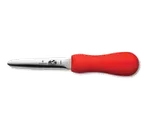image of Victorinox 7.6399.5 Oyster Knife, 4" Blade, Red Supergrip Plastic Handle, Galveston Style