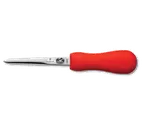 image of Victorinox 7.6399.6 Oyster Knife – Boston Style, 4" Blade, Red Supergrip Plastic Handle, Regular Size