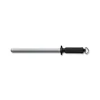 image of Victorinox 7.8323 Diamond Steel Chef Knife, 10-1/4" Round Blade, Solid Core, Black Plastic Handle