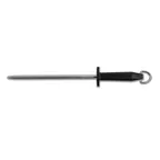 image of Victorinox 7.8991.32 Sharpening Steel, 10" Blade, Black Plastic Handle, Loose Ring, Hangtag