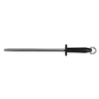 image of Victorinox 7.8991.33 Sharpening Steel, 12" Cut, Round Ring, Black Plastic Handle, Hangtag