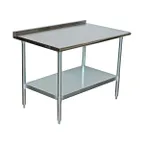 image of Serv-Ware T2424CWP-4-T-V 24" Open Base Work Table, Galvanized Base / Turnup