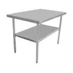 image of Serv-Ware T2496CWP-3 Standard Series Work Table, Stainless Steel Top /  96"W x 24"D -18/304