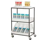 image of Cal-Mil 23166-15 Merchandising Cart, 3-Tier, 28"W x 20"D x 40"H, White