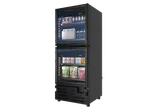 image of Imbera USA VRFD2230.25"W, 2-Section Glass Door Merchandiser, 14.8 ft³ Total Capacity, Black