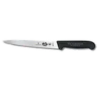 image of Victorinox 5.3703.20B Fillet Knife, 8" Flexible Stamped Blade, Black Plastic Fibrox Pro Handle