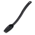 image of Carlisle 445003 - 8" Plastic Salad Bar Spoon, 1/4 oz, Black, Notched Handle, Made in USA