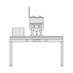 image of Groen 159278 12 Gallon Floor Tilting 2/3 Steam Jacketed Direct Steam Kettle w/ 30" Wide Stand