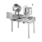 image of Groen 162096 5 Gallon Floor Tilting 2/3 Steam Jacketed Direct Steam Kettle w/ 40" Table
