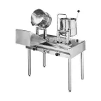 image of Groen 162391 12.5 Gallon Floor Tilting 2/3 Steam Jacketed Direct Steam Kettle w/  63" Table