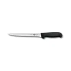 image of Victorinox 5.3763.20B Fillet Knife – 8" Flexible Blade, Stamped Black Fibrox Handle, Fishing Knife