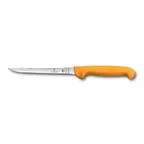 image of Victorinox 5.8448.16 Swibo Fish Filleting Knife, 6" Blade, Stamped Orange Plastic Handle