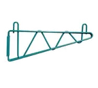 image of Serv-Ware GRWB24-CWP 24" Green Epoxy Wall Bracket for Wire Shelving, Sold per Pair