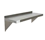 image of Serv-Ware SSWS1224-CWP-V 24" W x 12" D 18 Gauge 400 Series Stainless Steel Wall-Mounted Shelf