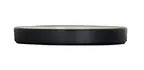 image of Cal-Mil 22017-10-13103 Hudson 10" Round Melamine Plate, Matte Black & Ivory Two-Tone, Raised Rim