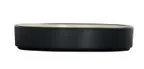image of Cal-Mil 22017-8-13103 8" Round Reusable Melamine Plate, Matte Black & Ivory Two‑Tone
