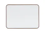 image of Cal-Mil 22025-13-89 Plastic Serving Platter, 13" x 9.5" x 1" Rectangular Melamine Ivory Stoneware