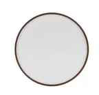image of Cal-Mil 22026-8-89 - 8" dia Round Low Rim Melamine Plate, Ivory Stoneware