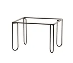 image of Cal-Mil 25215-9-13 Display Riser, 10" x 12" x 9" Black Metal Frame, 1-Step Rectangular Risers