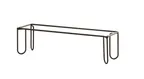 image of Cal-Mil 25217-6-13 Display Riser, 6" x 20" x 6" Black Metal Rectangular Frame