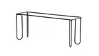 image of Cal-Mil 25217-9-13 Logan Black Rectangular Display Riser 6" x 20" x 9" Metal Frame, 1 Step, Modular