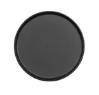 image of Cal-Mil 26105-8-13 Arista Matte Black 8" Round Melamine Reusable Plate