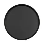 image of Cal-Mil 26107-12-13 Arista 12" Round Black Melamine Reusable Plate with Raised Rim