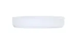 image of Cal-Mil 26107-8-15 Arista 8" Round Melamine Plate, Matte White, Raised Rim, Reusable Dinnerware