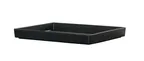 image of Cal-Mil 26110-1012-13 Tray, 13.25" x 10.5" x 1.5" H, Matte Black Melamine, Raised Rim Bakery Display
