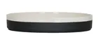 image of Cal-Mil 26131-10-138 Sorelle Black 10" Matte Glossy Melamine Plate, Round Raised Rim, 10" Diameter