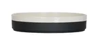 image of Cal-Mil 26131-8-138 Sorelle 8" Round Melamine Plate, Black Matte Glossy, Raised Rim