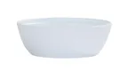 image of Cal-Mil 26144-8-15 Cove 48oz Matte White Melamine Bowl, 8" x 8" x 2.75"