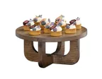 image of Cal-Mil 27006-6-136 Melrose Round Display Riser, 12" Diameter, 6" Height, Wood, Chocolate Brown