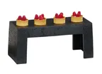 image of Cal-Mil 28001-7-13 Resin Display Riser, 15" x 6" x 7" Black Rect, 1-2, 10-19" W x 5-8" H, 9" Depth