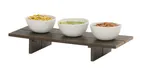 image of Cal-Mil 28600-3-140 Vista Riser – 20" x 8.5" x 3" Rectangular HDPE Mocha Display Stand