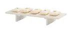 image of Cal-Mil 28600-3-141 Vista Display Riser, 20" x 8.5" x 3" Rectangular HDPE Beige Coastal