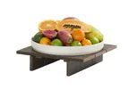 image of Cal-Mil 28601-3-140 Vista Riser – 12" x 12" x 3" Square HDPE Mocha Display Stand