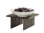 image of Cal-Mil 28601-6-140 Vista Riser, 12" x 12" x 6" Square HDPE Mocha Display Stand