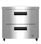 image of Hoshizaki UR36B-D2 36" 2-Drawer Undercounter Refrigerator, Stainless Steel, 8.64 cu. ft.
