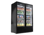 image of Imbera USA VFD43 - 2‑Section Glass Door Freezer, Steel, 8 Shelves, R290 Refrigerant, ½ HP Compressor